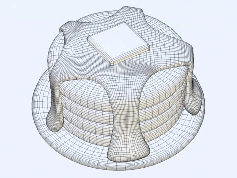 Emoji Pancake 001 3D Model