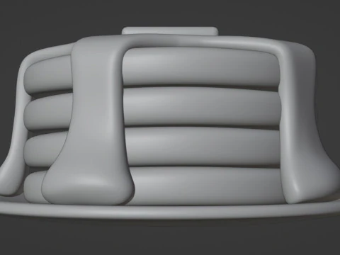Emoji Pancake 001 3D Model