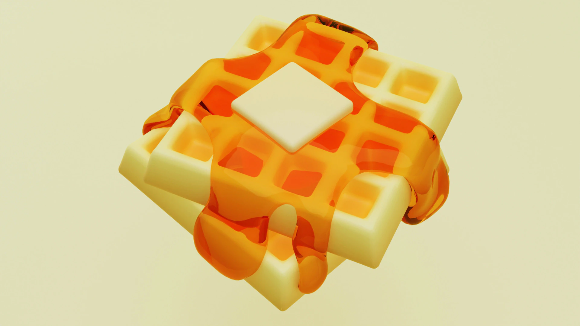 Emoji Waffle 001 3D Model .c4d .max .obj .3ds .fbx .stl .blend 
