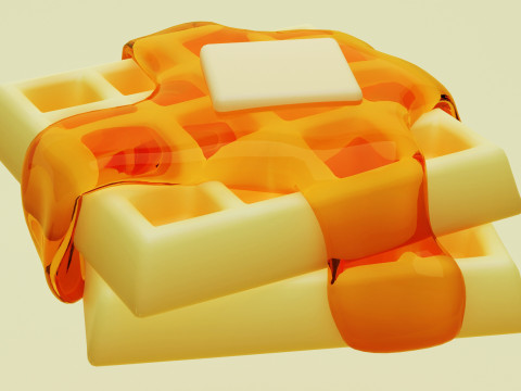 Emoji Waffle 001 3D Model