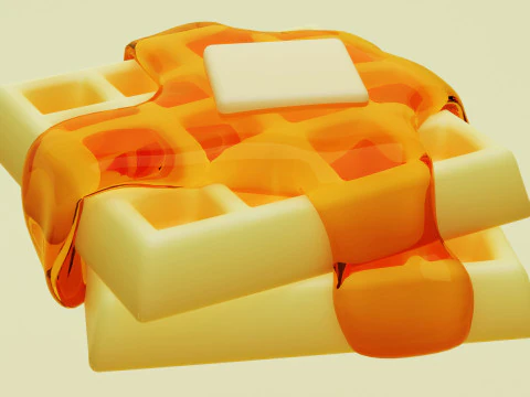 Emoji Waffle 001 3D Model