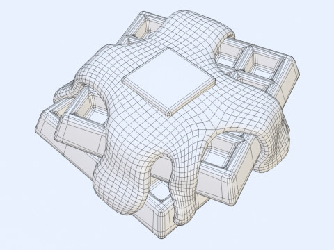 Emoji Waffle 001 3D Model