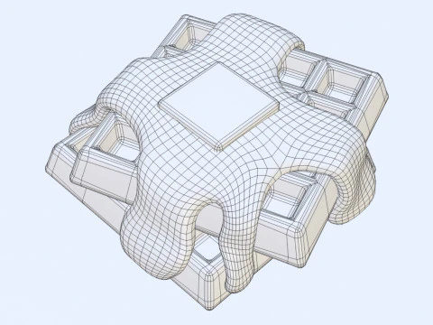 Emoji Waffle 001 3D Model