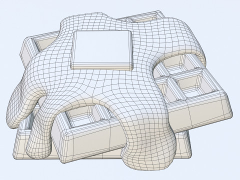 Emoji Waffle 001 3D Model