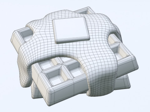 Emoji Waffle 001 3D Model