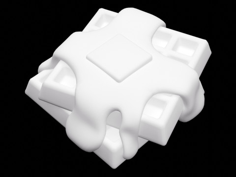 Emoji Waffle 001 3D Model