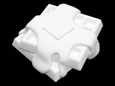 Emoji Waffle 001 3D Model