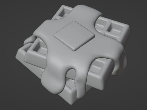 Emoji Waffle 001 3D Model