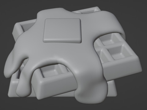 Emoji Waffle 001 3D Model