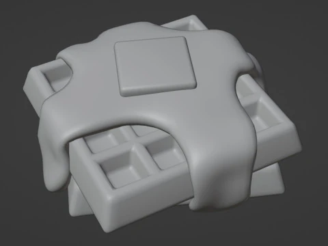 Emoji Waffle 001 3D Model