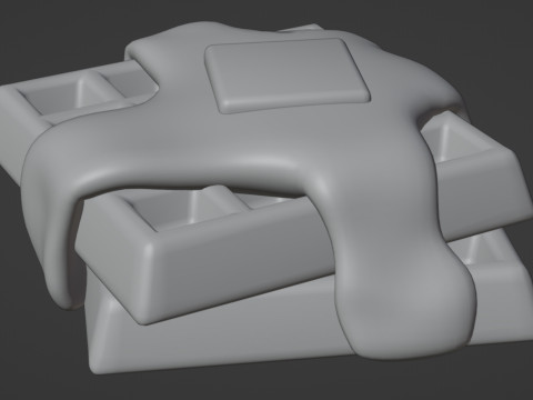 Emoji Waffle 001 3D Model