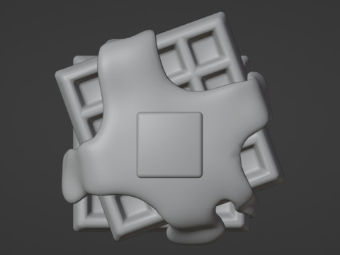 Emoji Waffle 001 3D Model