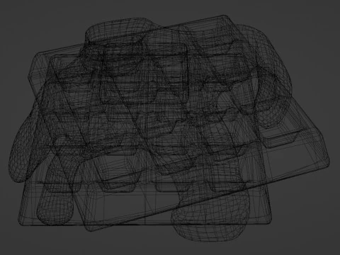Emoji Waffle 001 3D Model