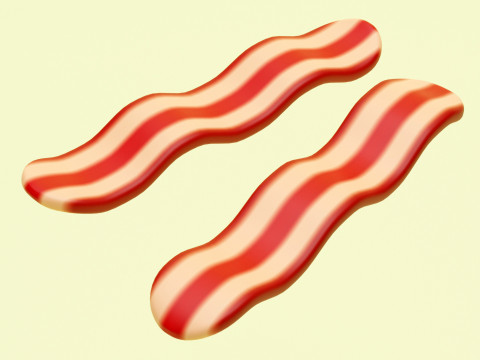 Emoji Bacon 001 Modelo 3D