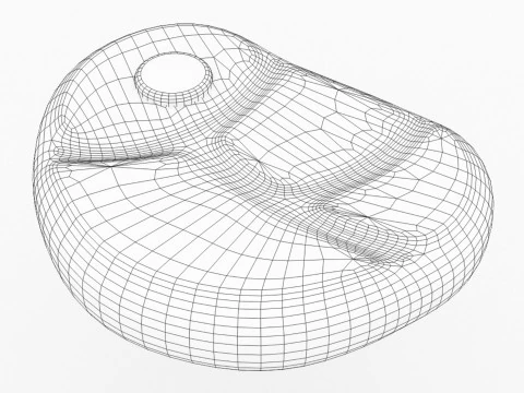 Emoji Red Meat 001 3D Model