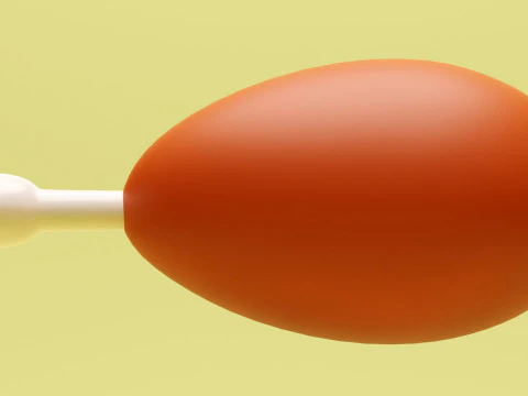 Emoji Chicken Leg 001 3D Model