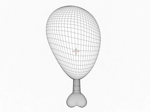 Emoji Chicken Leg 001 3D Model