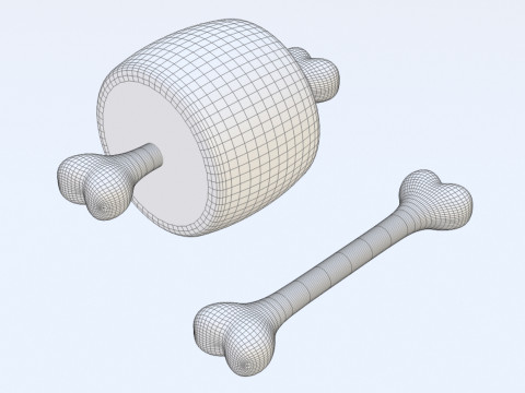 Emoji Meat on Bone and Bone 001 3D मॉडल