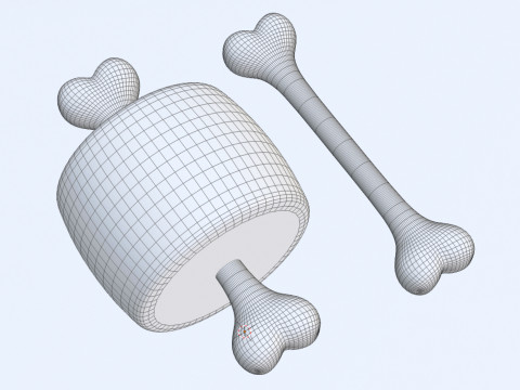 Emoji Meat on Bone and Bone 001 3D मॉडल