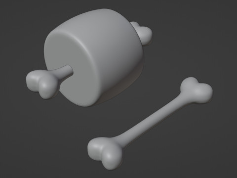 Emoji Meat on Bone and Bone 001 3D मॉडल