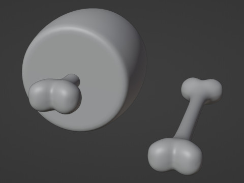 Emoji Meat on Bone and Bone 001 3D मॉडल