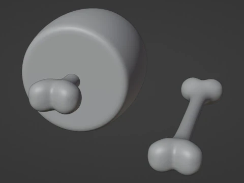 Emoji Meat on Bone and Bone 001 3D Model