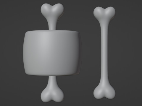 Emoji Meat on Bone and Bone 001 3D मॉडल