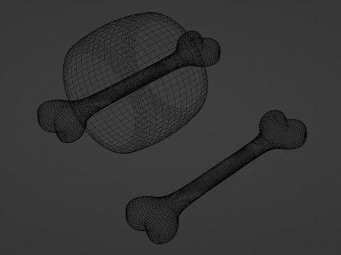 Emoji Meat on Bone and Bone 001 3D मॉडल