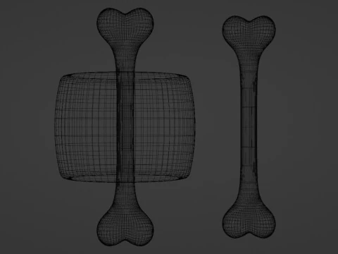 Emoji Meat on Bone and Bone 001 3D Model