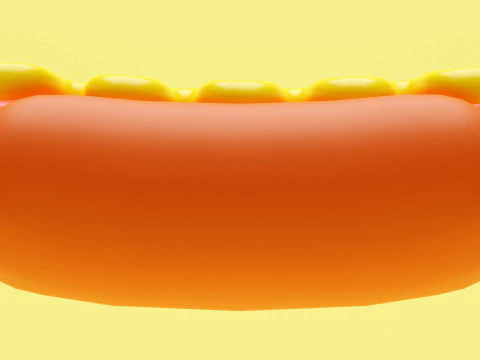 Emoji Hotdog 001 3D Model