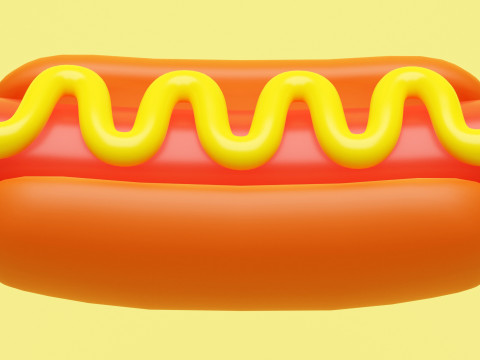 Emoji Hotdog 001 Modèle 3D