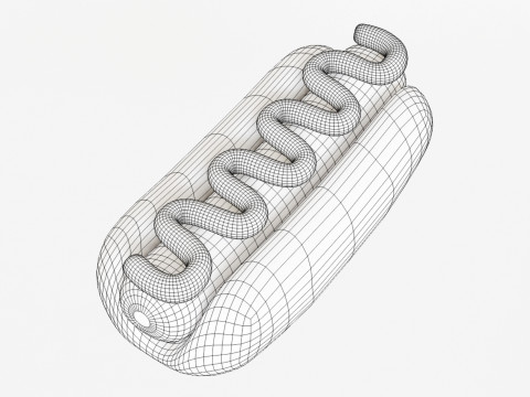 Emoji Hotdog 001 Modèle 3D