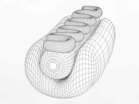 Emoji Hotdog 001 3D Model