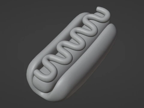 Emoji Hotdog 001 3D Model