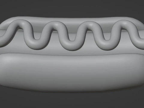 Emoji Hotdog 001 3D Model