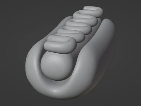 Emoji Hotdog 001 3D Model