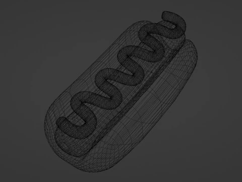 Emoji Hotdog 001 3D Model