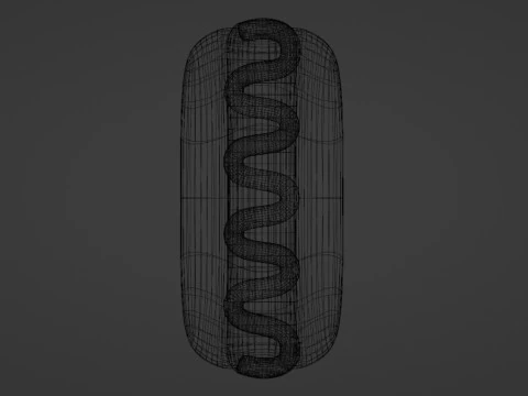 Emoji Hotdog 001 3D Model