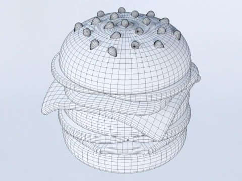 Emoji Burger 001 3D Model