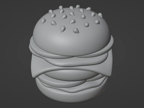 Emoji Burger 001 3D Model