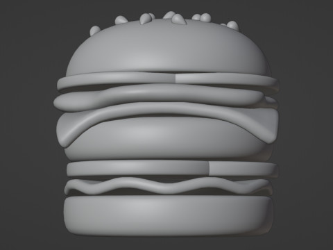 Emoji Burger 001 3Dモデル