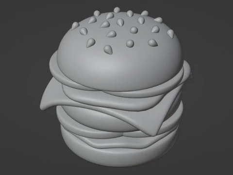 Emoji Burger 001 3D Model