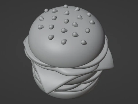 Emoji Burger 001 3D Model