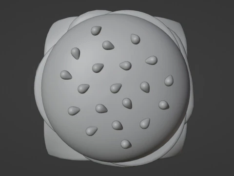 Emoji Burger 001 3D Model
