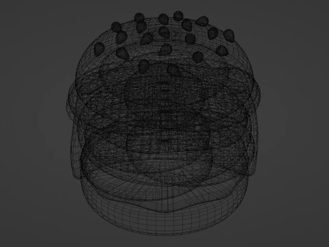 Emoji Burger 001 3D Model