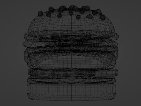 Emoji Burger 001 3D Model