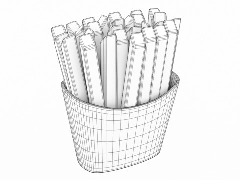 Emoji French Fries 001 3D Model