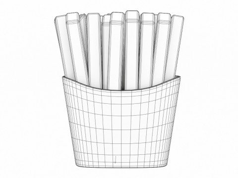 Emoji French Fries 001 3D Model