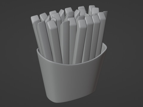 Emoji French Fries 001 3D Model