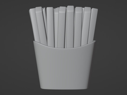 Emoji French Fries 001 3D Model